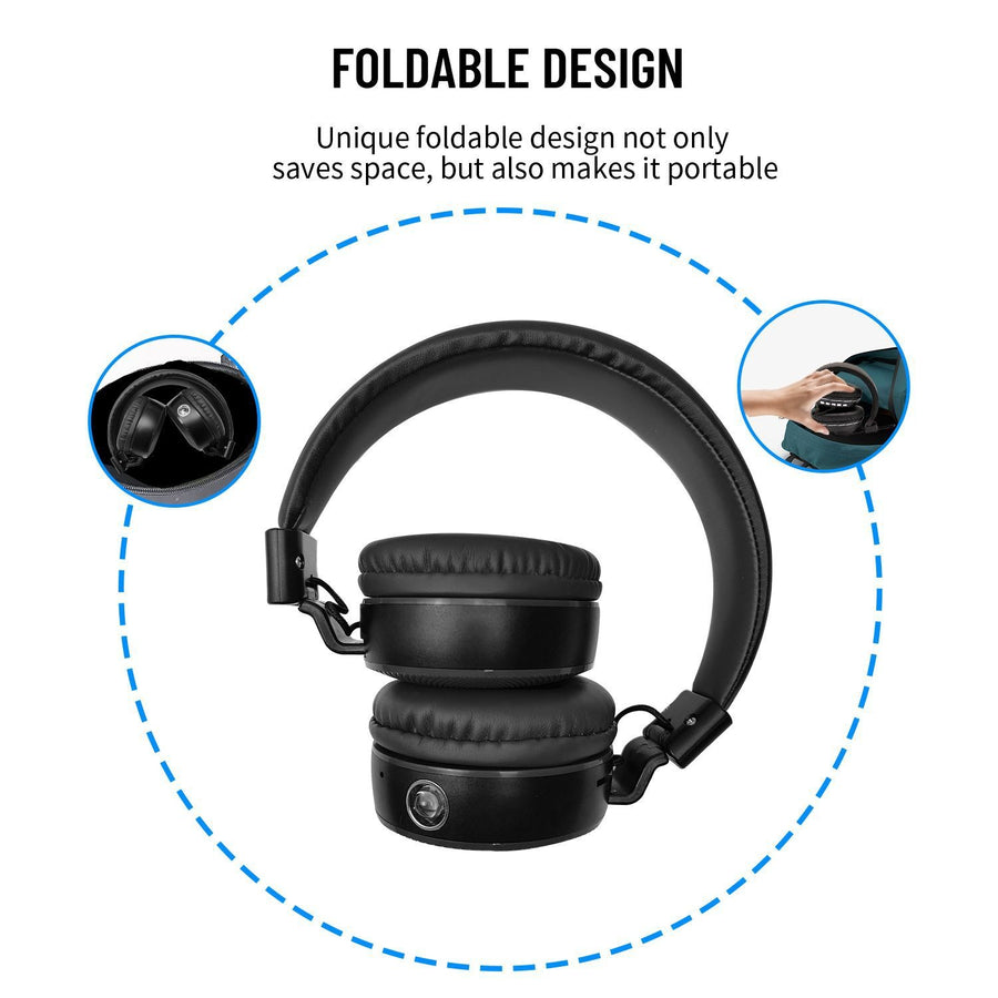 Słuchawki nauszne Bluetooth AKZ-B67 z radiem FM