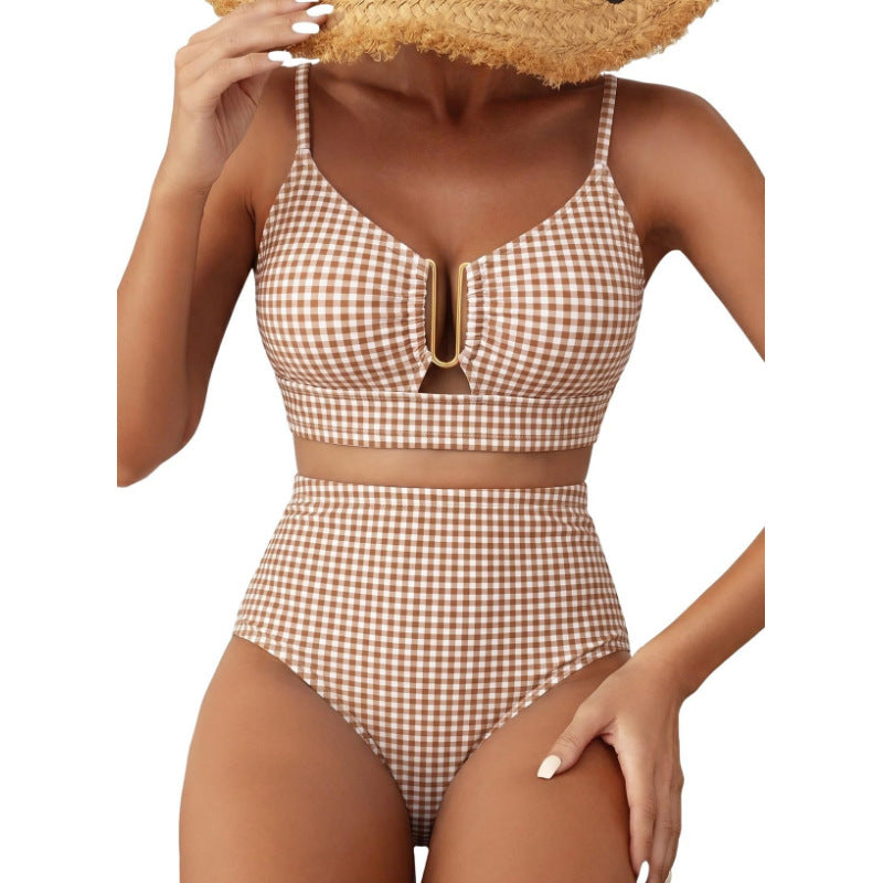Bikini Kwiatowe High Waist U-Line