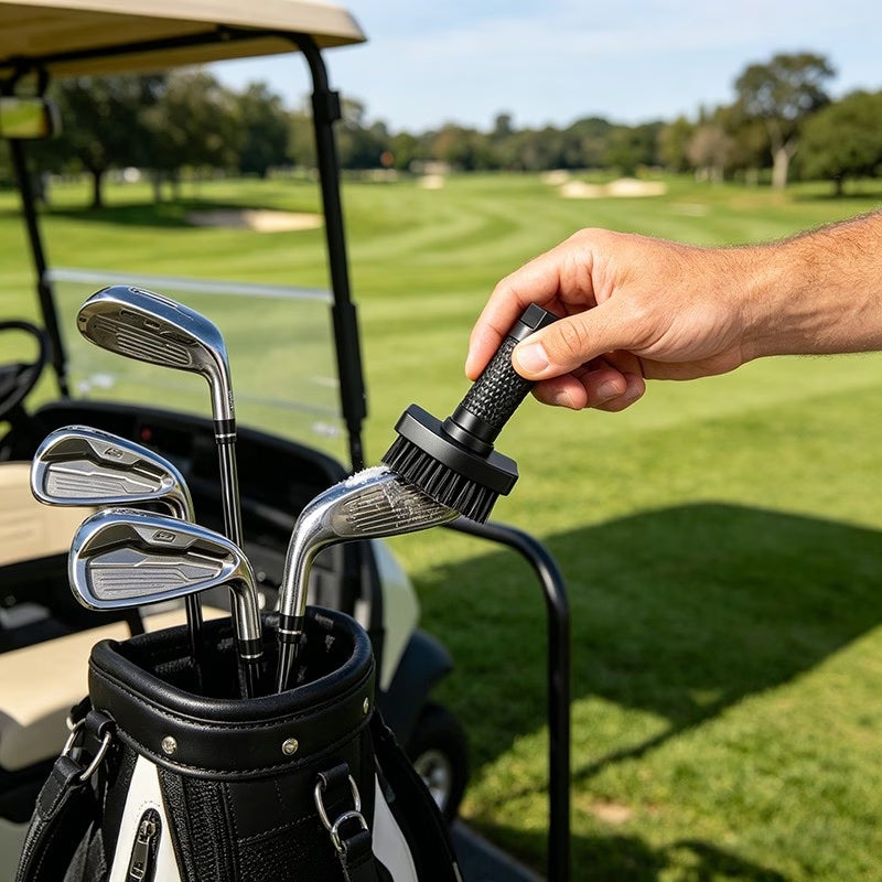 Szczotka Golfowa Magnetyczna z Czyścikiem Rowów i Klipsem Quick-Release