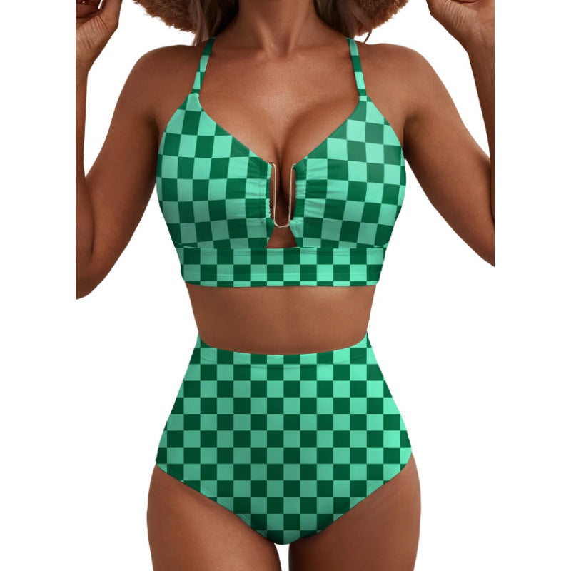 Bikini Kwiatowe High Waist U-Line