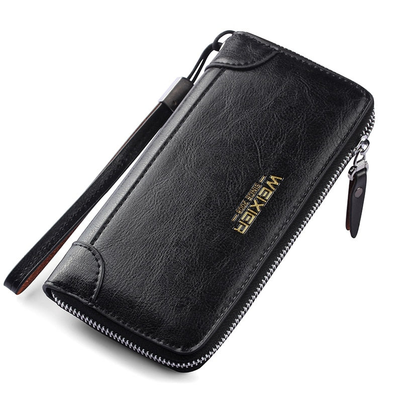 Portfel męski długi PU Leather Biznesowy