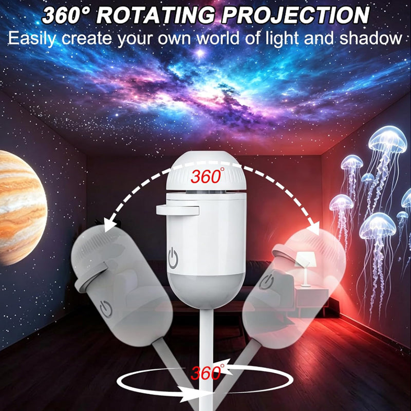 Projektor Galaxy & Ocean 5D – 3/6/12/24 Wzory, Pilot, USB