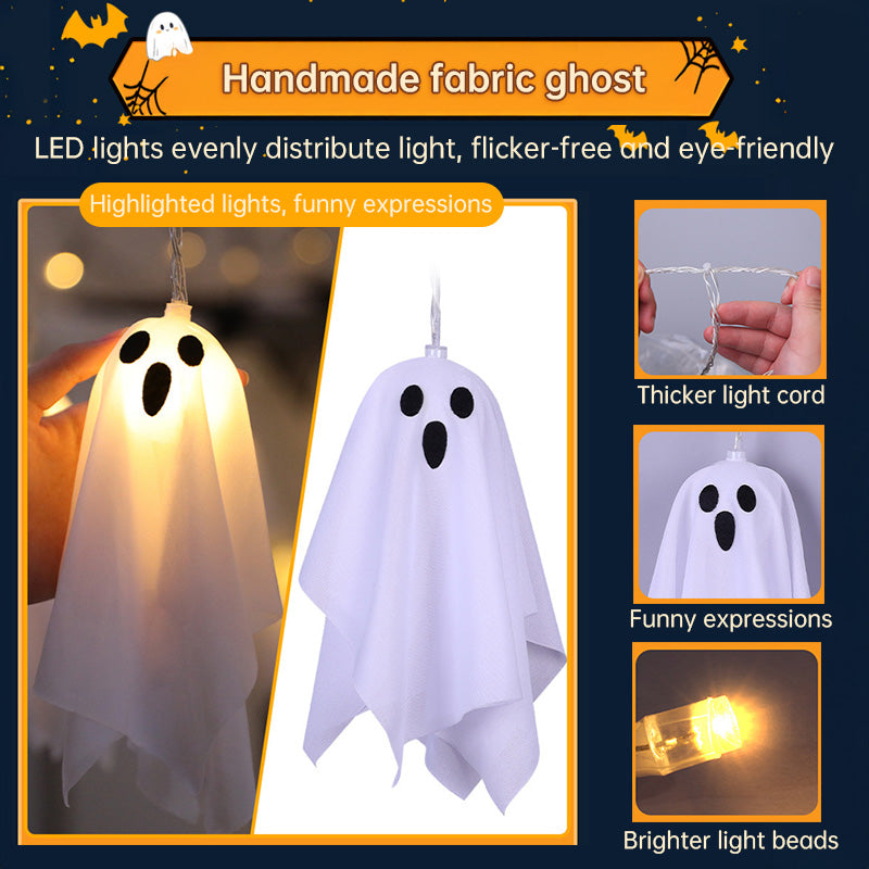 Świecące Duchy – Łańcuch LED Halloween 8 Trybów