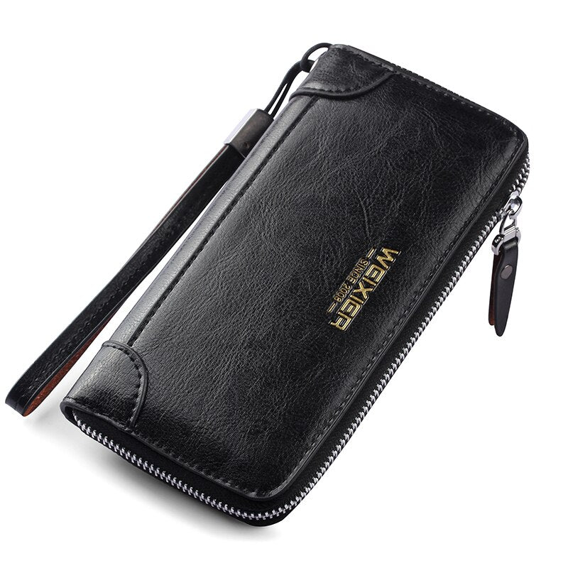 Portfel męski długi PU Leather Biznesowy