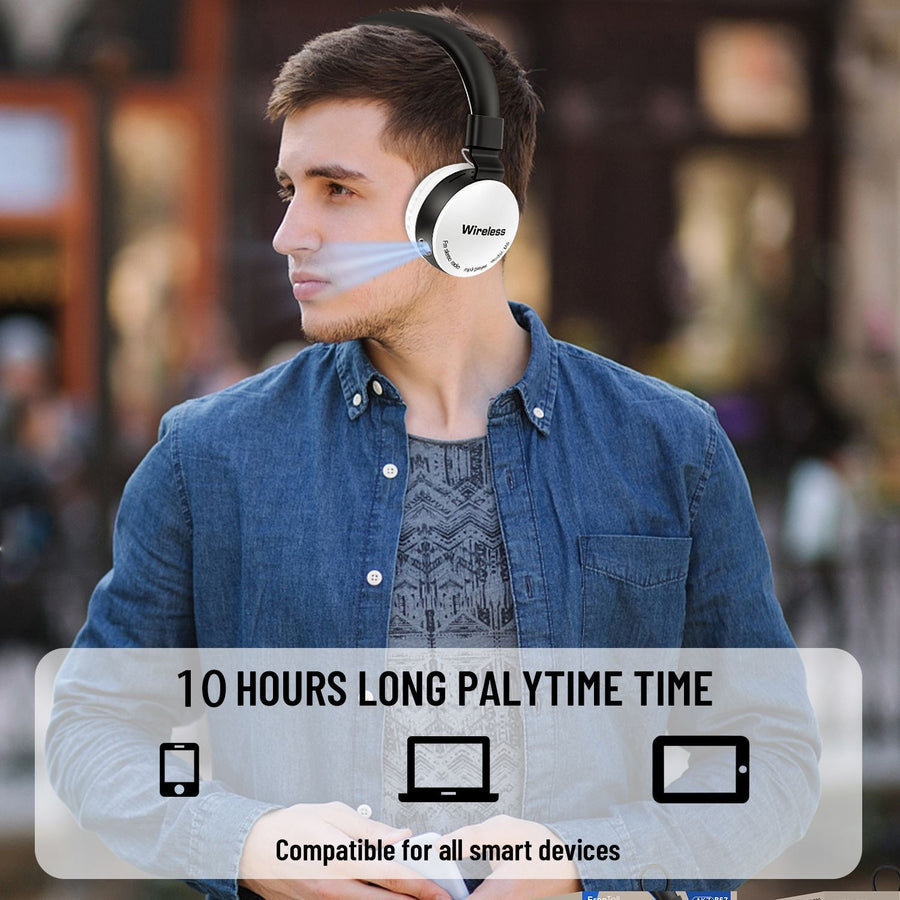 Słuchawki nauszne Bluetooth AKZ-B67 z radiem FM