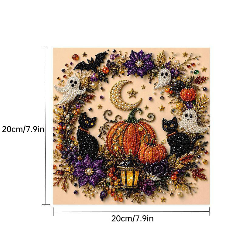 Zestaw do Diamentowego Malowania — Duch Halloween, DIY, dla Dorosłych i Początkujących