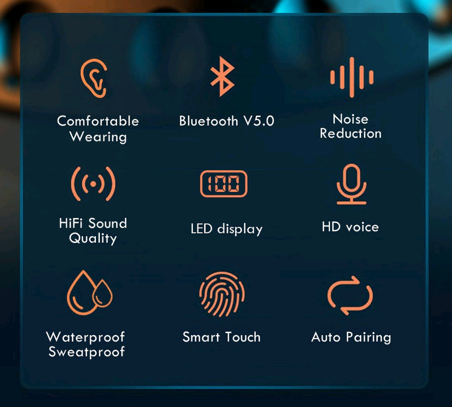 Słuchawki TWS F9-8 Bluetooth 5.0 z etui 2200 mAh