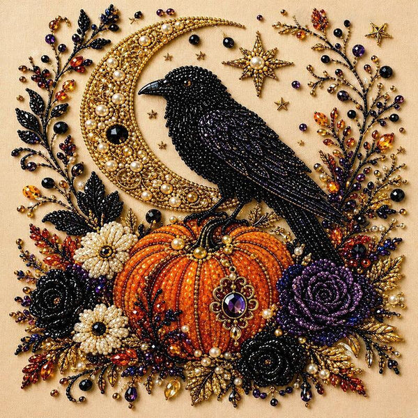 Zestaw do Diamentowego Malowania — Duch Halloween, DIY, dla Dorosłych i Początkujących