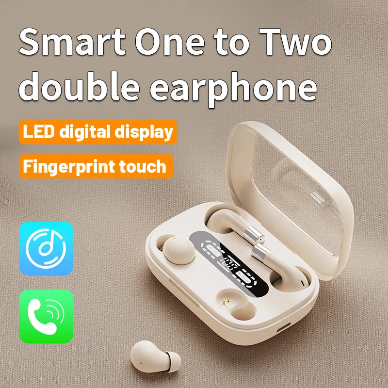 Mini słuchawki TWS Bluetooth 5.4 z mikrofonem