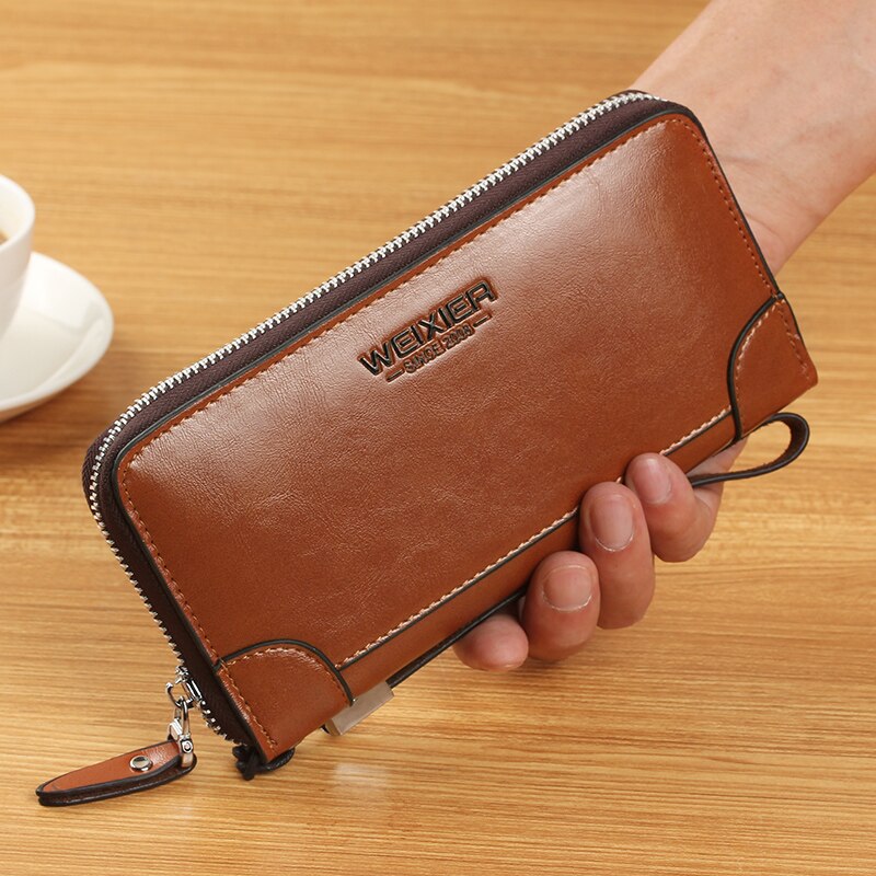 Portfel męski długi PU Leather Biznesowy
