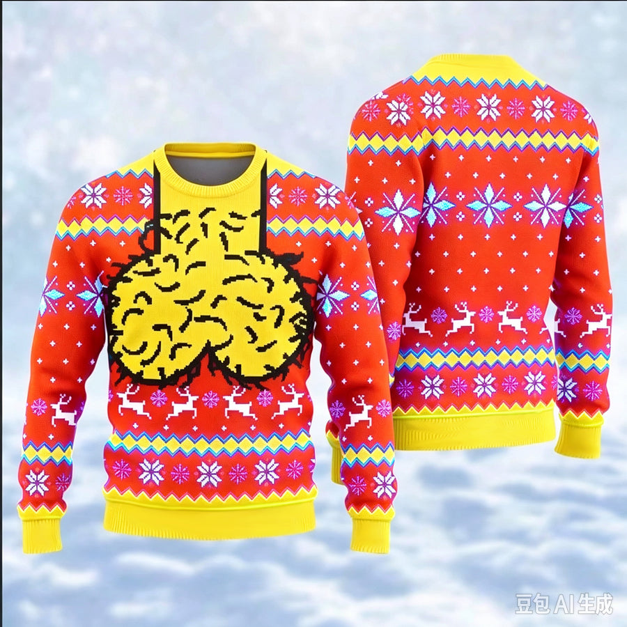 Luźna bluza z kolorowym nadrukiem — S–6XL