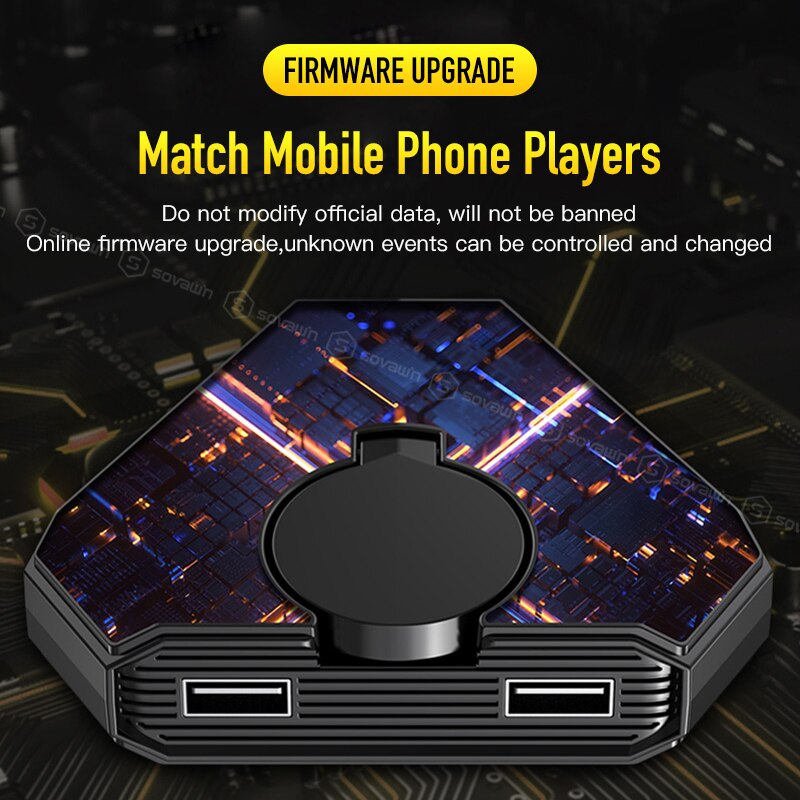 Konwerter Bluetooth do Gier Mobilnych - Klawiatura i Myszka dla PUBG Mobile