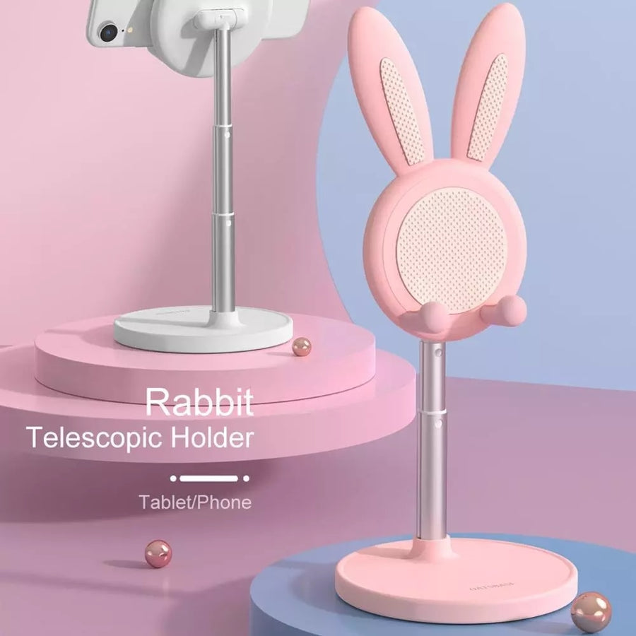 Biurkowa podstawka pod telefon lub tablet — królik