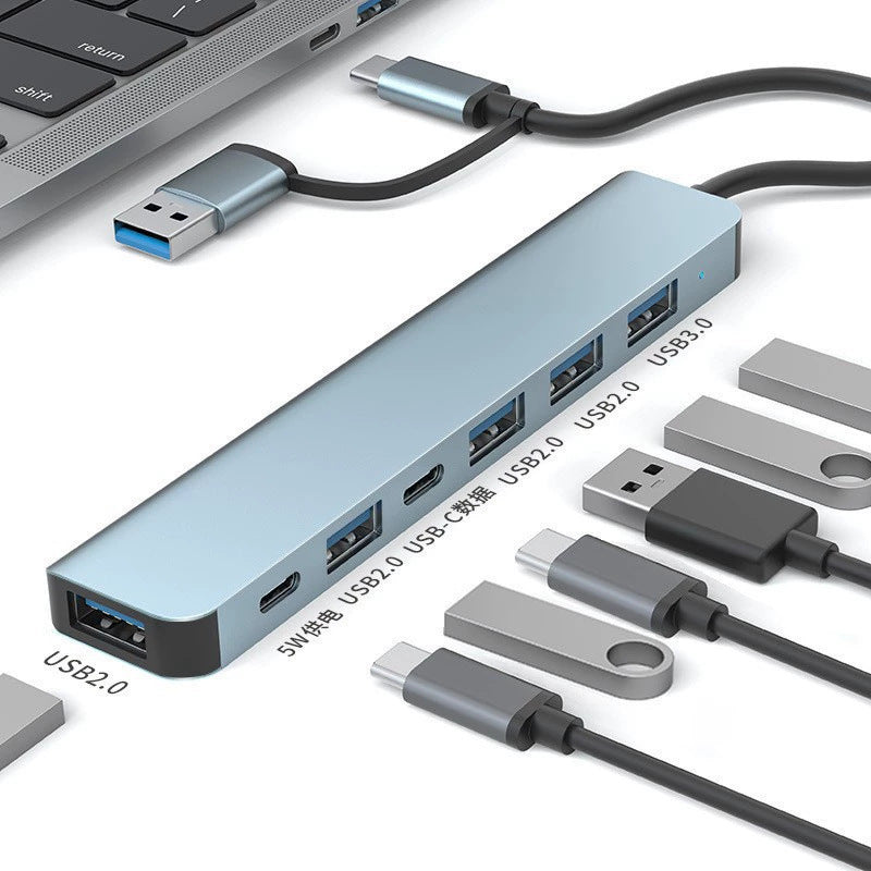 Wieloportowy hub USB — warianty USB i USB-C