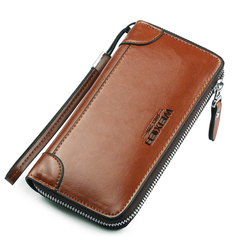 Portfel męski długi PU Leather Biznesowy