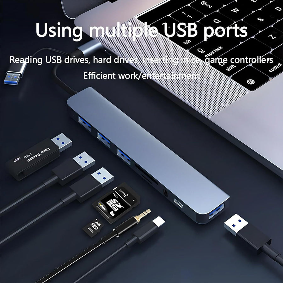 Wieloportowy hub USB — warianty USB i USB-C