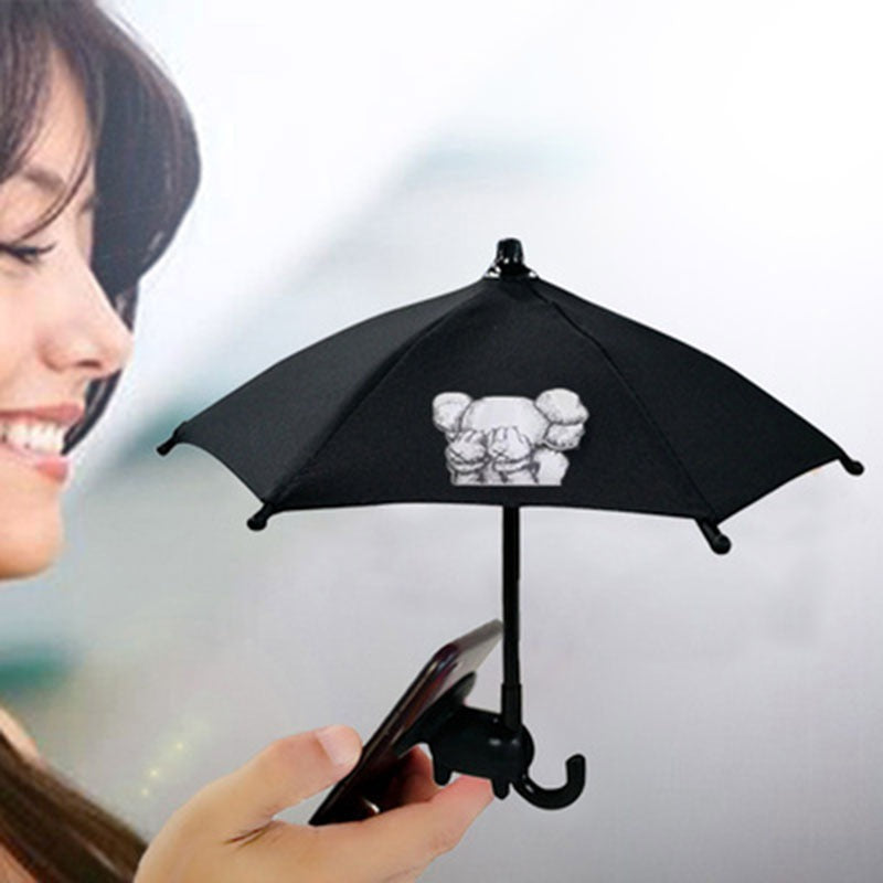 Mini parasolka do telefonu z przyssawką
