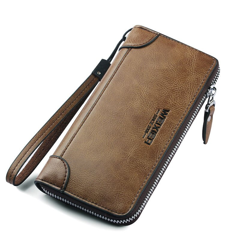 Portfel męski długi PU Leather Biznesowy