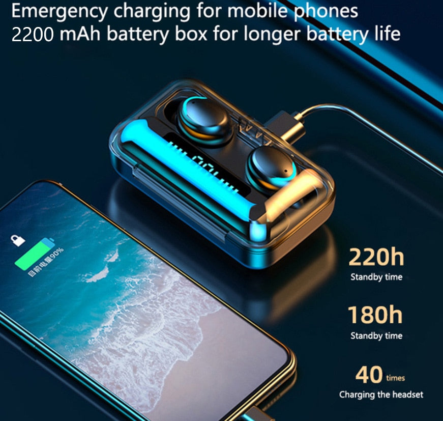 Słuchawki TWS F9-8 Bluetooth 5.0 z etui 2200 mAh