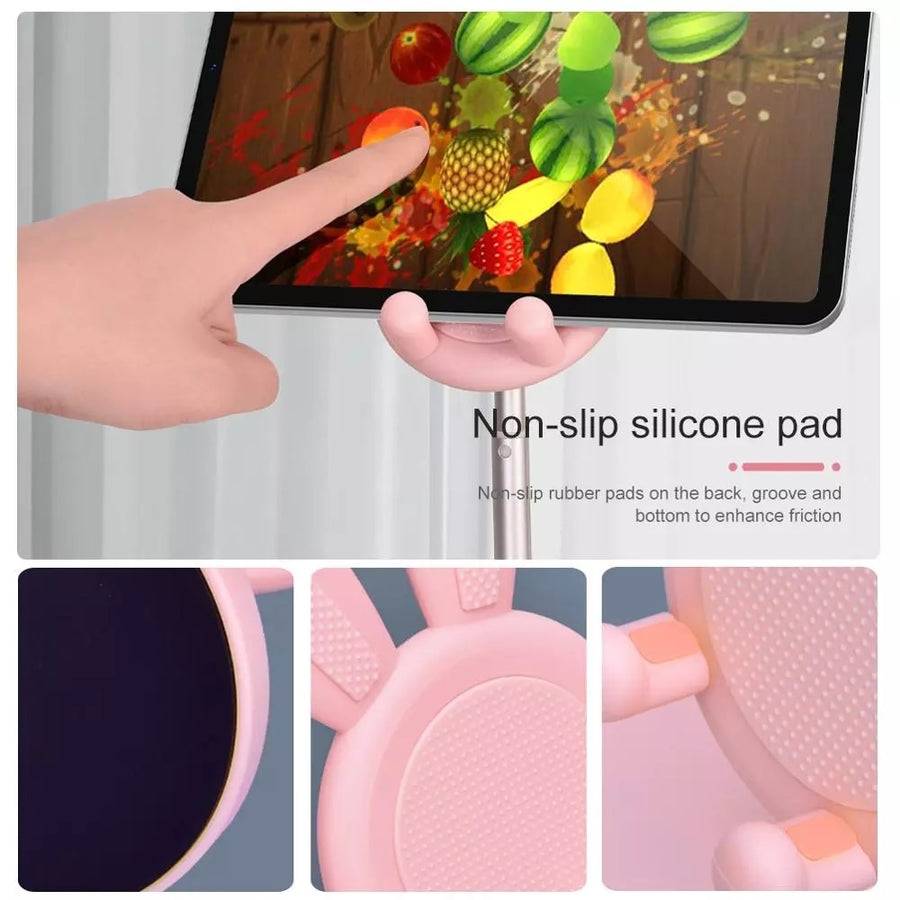 Biurkowa podstawka pod telefon lub tablet — królik