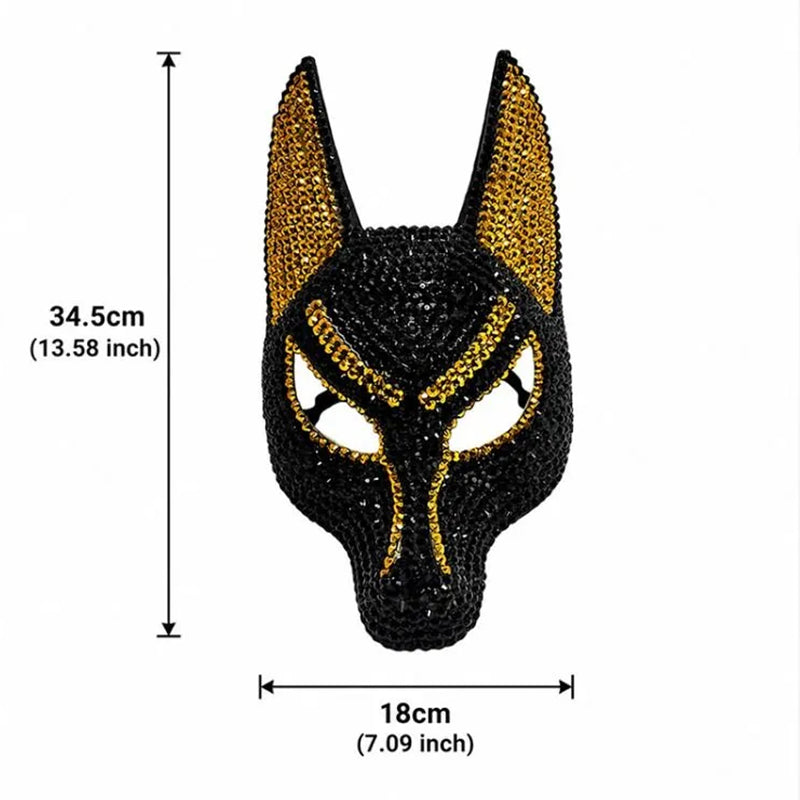 Maska Anubisa z Cyrkonami — Halloween, Maskarada, Cosplay