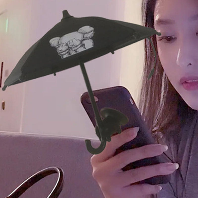 Mini parasolka do telefonu z przyssawką