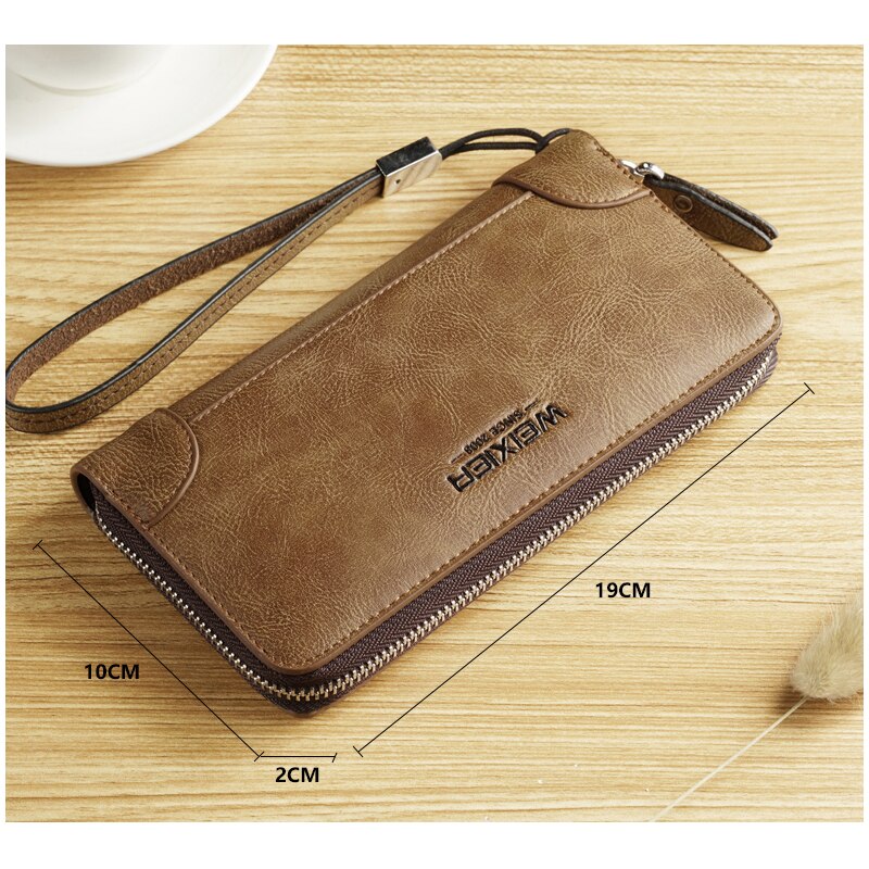 Portfel męski długi PU Leather Biznesowy