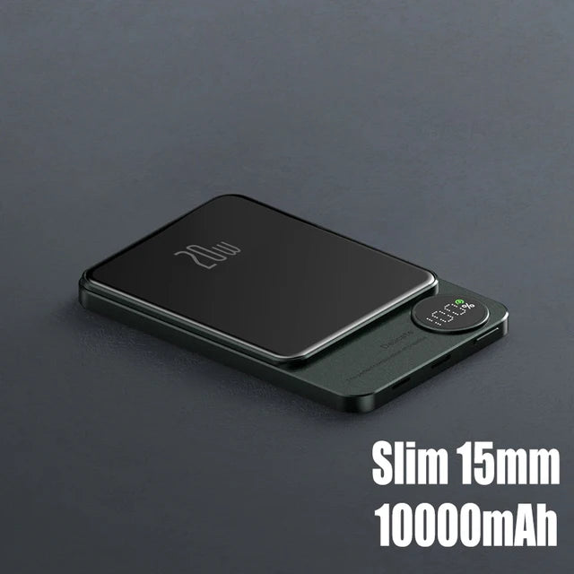 Magnetyczny powerbank z ładowaniem bezprzewodowym — 5000 lub 10000 mAh