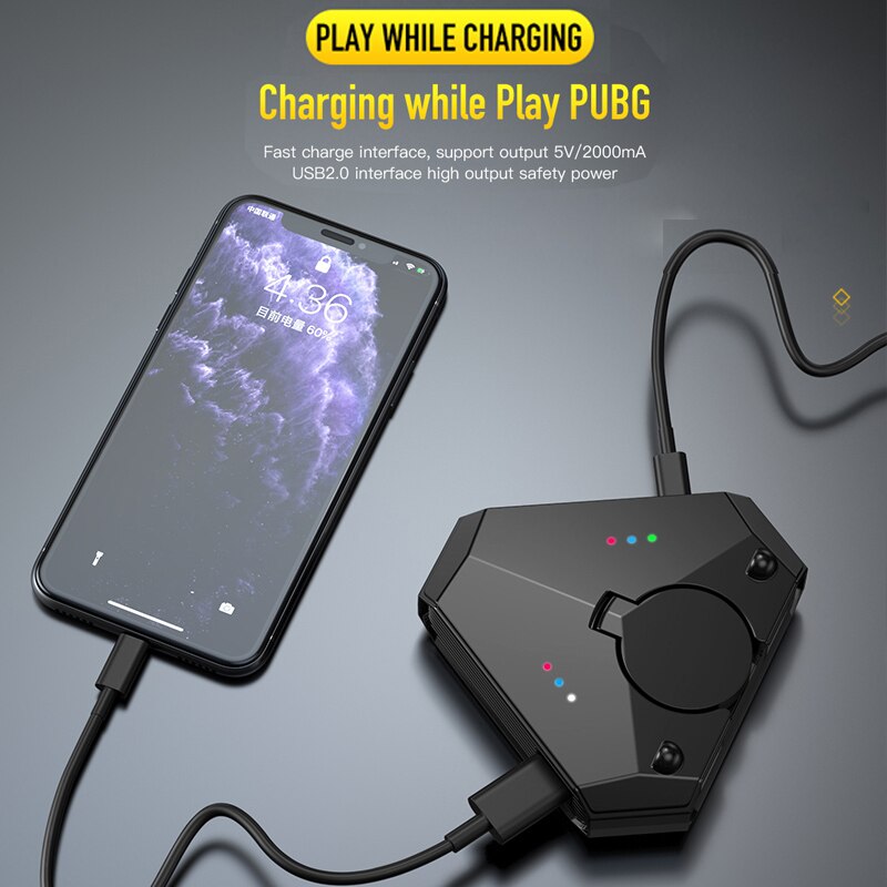 Konwerter Bluetooth do Gier Mobilnych - Klawiatura i Myszka dla PUBG Mobile