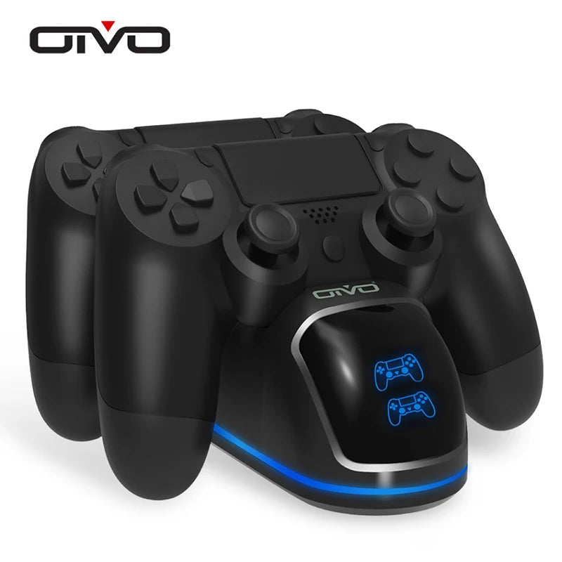Stacja Ładująca OIVO do Kontrolerów PS4 - Szybkie Ładowanie, Wyświetlacz LED