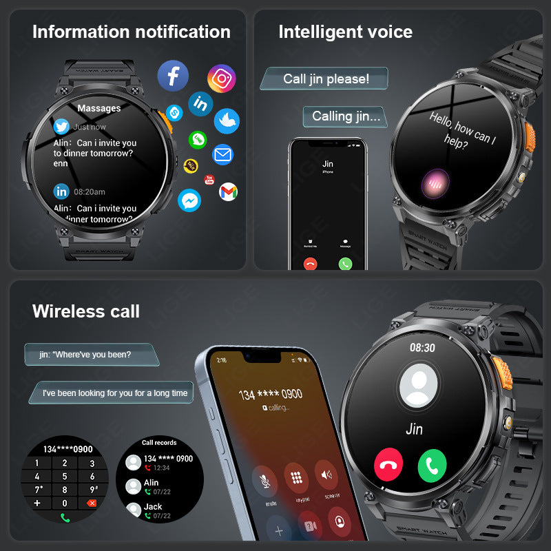 Smartwatch K66 Outdoor z Latarką