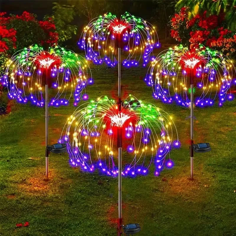 Solarna Lampka Ogrodowa 60 LED – Efekt Fajerwerków