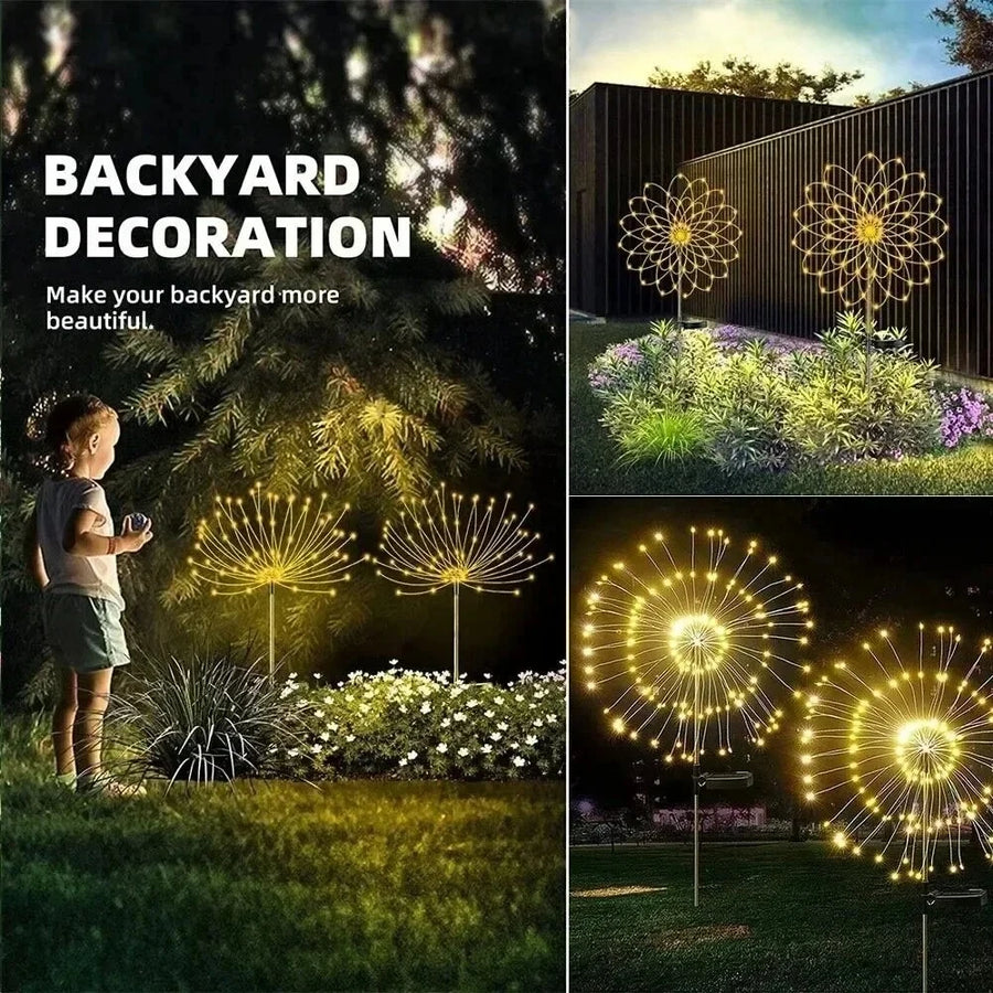 Solarna Lampka Ogrodowa 60 LED – Efekt Fajerwerków