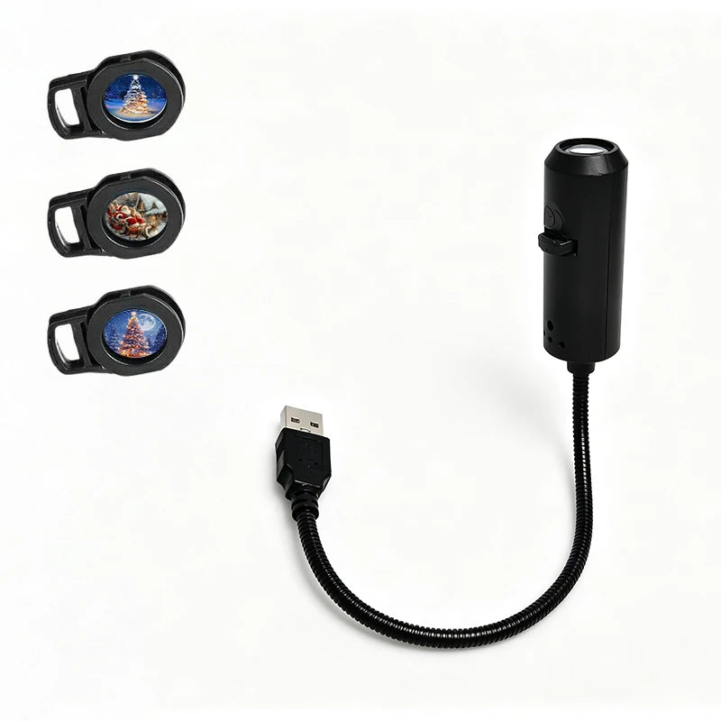 Mini Projektor LED USB na Elastycznym Ramieniu – Ocean