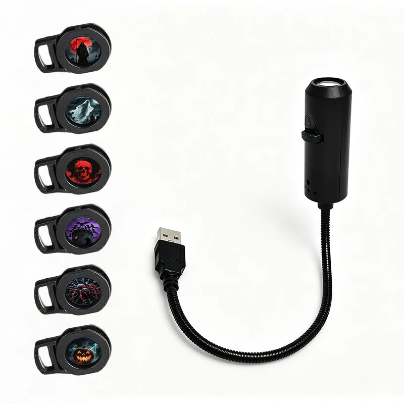 Mini Projektor LED USB na Elastycznym Ramieniu – Ocean