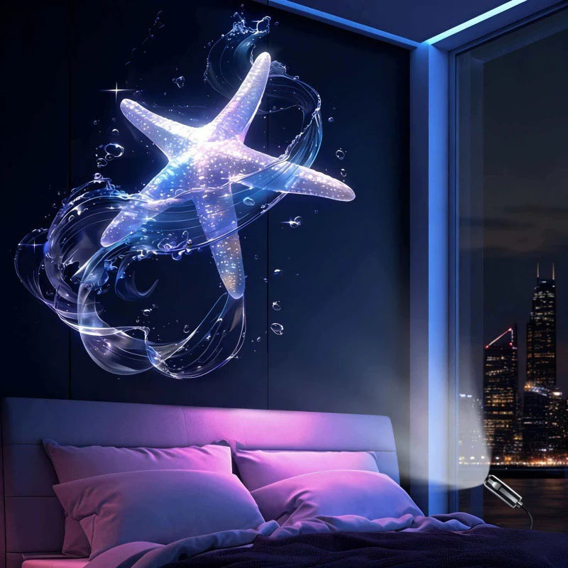 Mini Projektor LED USB na Elastycznym Ramieniu – Ocean