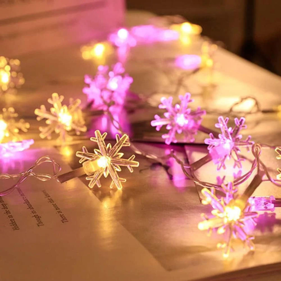 Girlanda LED Śnieżynki na Baterie – 1,5 / 3 / 4,5 / 6 m